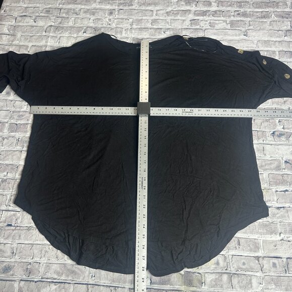EUC Kim & Cami Women's 3/4 Sleeve Black Blouse Size 3X - Picture 11 of 12